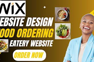 design food ordering  restaurant website landing page for bakery, eatery website