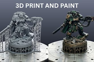 3d print and paint custom anime figure, resin statue, miniature stl model