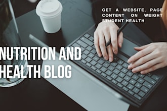 write SEO nutrition blog for weight loss, student health