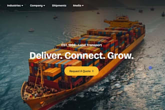 design squarespace logistics website trucking dispatch website freight website