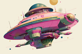 draw high quality spaceship concept
