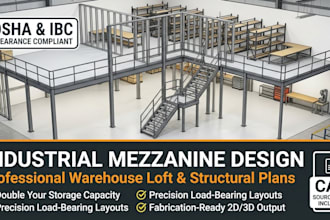 design industrial mezzanine and warehouse loft structural plans