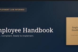 write a professional employee handbook