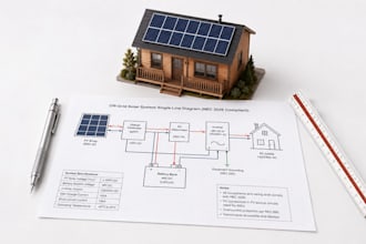 nec 2026 off grid solar design w sld and permit set for US homes
