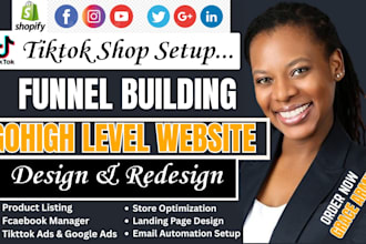 setup sales funnel tiktok shop listing etsy clickbankpromotion shopify marketing