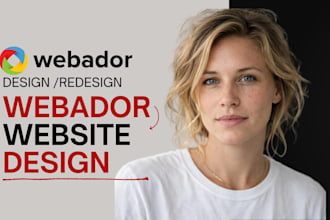 design and redesign webador website, webador landing page, rebuild webador site