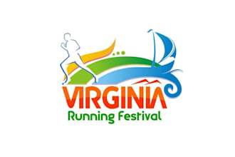 do aesthetics iconic logo for the virginia running festival
