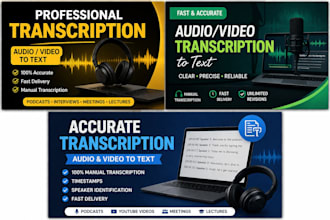 transcribe audio or video to accurate text