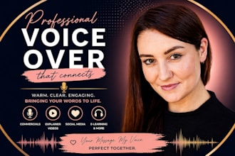 record a warm, soothing female voice over