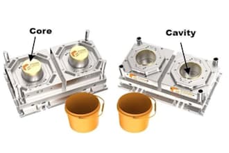 design injection mold core and cavity for plastic product manufacturing cad file