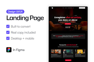 design a high converting landing page UI in figma