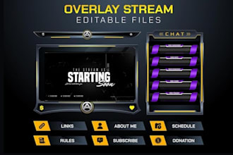 create animated twitch overlay, alerts, and stream screens