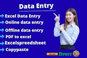 data entry typing work job, copy paste, excel data entry