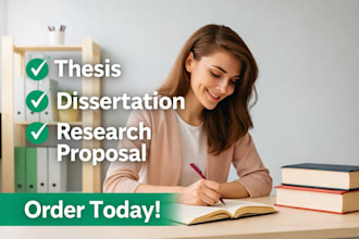 edit and proofread thesis, dissertation or research proposal