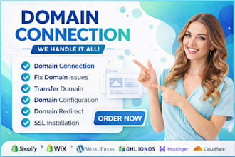 connect domain godaddy wix shopify squarespace