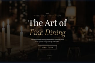 design a stunning restaurante website with menu