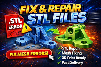 fix and repair your stl file for 3d printing using geomagic