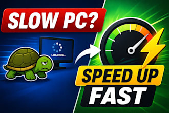 speed up slow PC, fix startup and performance issues remotely
