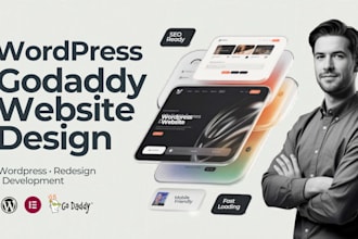 develop godaddy website, design godaddy wordpress, website development godaddy