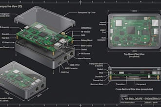 design your smart device iot enclosure housing for pcb with professional 3d cad