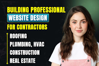 design plumbing website, roofing, hvac, construction contractor website