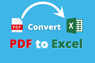 convert PDF to excel