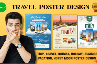 create eye catching,professional travel poster