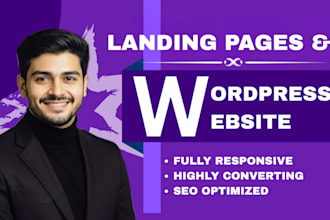 build wordpress landing page, homepage design, clone or copy wordpress website