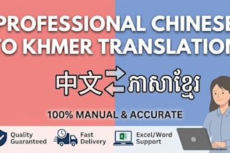 professionally translate chinese to khmer or vice versa