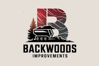 do design rustic wood carving business logo