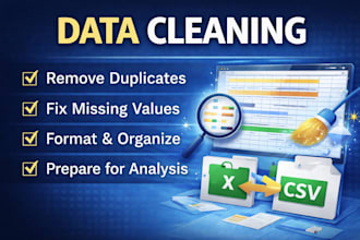 clean, format and preprocess your dataset for analysis