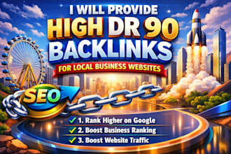 provide high dr 90 backlinks for local business websites