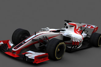 3d f1 racing car for simulation game,car livery design,3d animation,blender rig