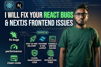 fix react bugs frontend issues and nextjs errors fast
