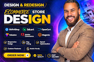 design redesign shopify store magento 2 volusion store opencart adobe commerce