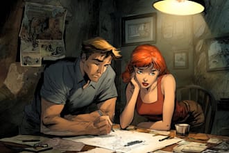 illustrate your comic book pages in high quality