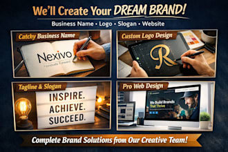 craft unique business name, brand name, company name and brand slogans
