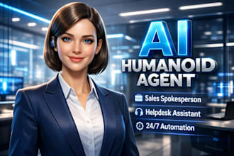 do ai humaniod agent, ai helpdesk human assistant bot ai sales spokeperson agent