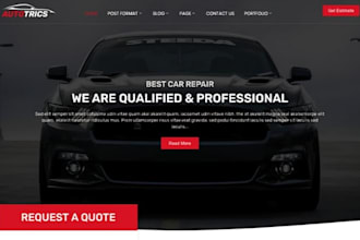 build squarespace auto part website car accessories automotive ecommerce website