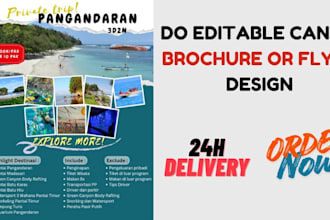 do editable canva brochure or flyer design