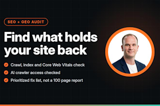 do a complete SEO and GEO audit with action plan