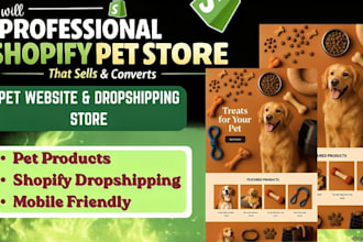 design a pet store shopify store redesign pet shop website for dog cat products