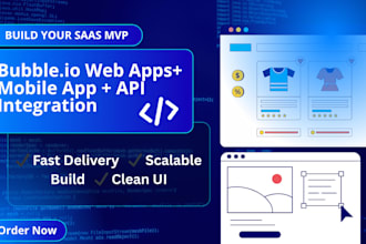 build your bubble io web app, saas mvp, or no code platform with API integration