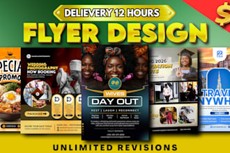 design a professional flyer in 12 hours