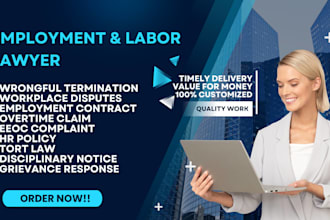 be your lawyer for tort law, employment, and labor law