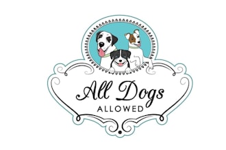 make victorian logo for a doggy training center and boutique