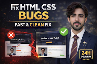 fix HTML CSS bugs and responsive issues