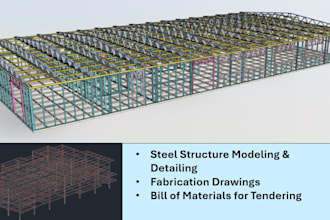 do steel structure modeling and detailing with fabrication drawings