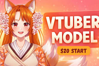 create vtuber model anime character live2d ready