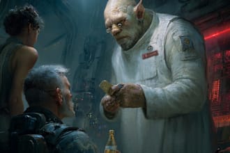 draw sci fi illustration and sci fi sci fi illustration